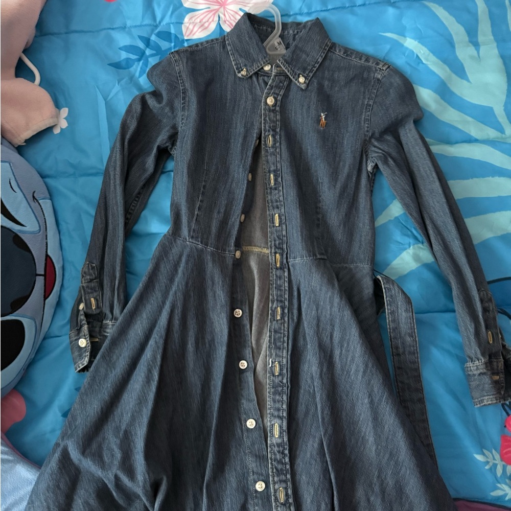 Polo by Ralph Lauren Blue Denim Kids Dress